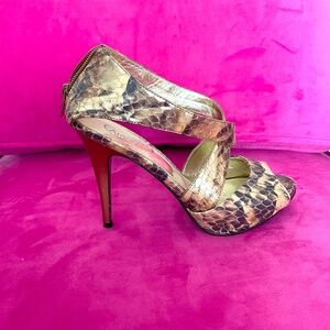 Carlos Santana Reptile Print Sandals